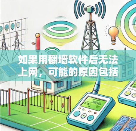如果用翻墙软件后无法上网，可能的原因包括以下几种情况