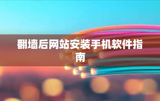 翻墙后网站安装手机软件指南