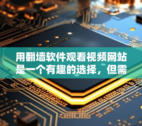 用翻墙软件观看视频网站是一个有趣的选择，但需谨慎操作以确保安全。以下是一些关键点及建议