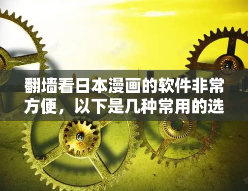 翻墙看日本漫画的软件非常方便，以下是几种常用的选择