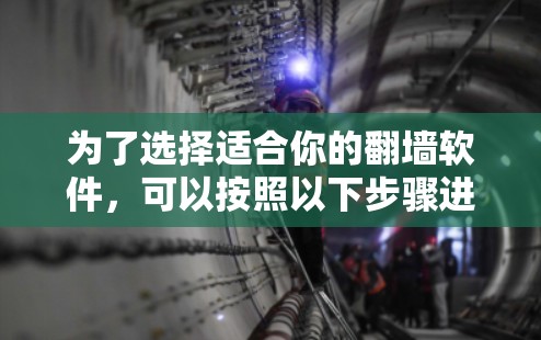 为了选择适合你的翻墙软件，可以按照以下步骤进行