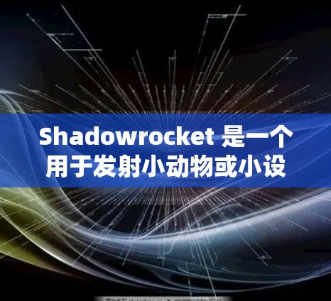 Shadowrocket 是一个用于发射小动物或小设备的微型发射器，其安装过程涉及多个步骤和部分。以下是详细的安装步骤和注意事项