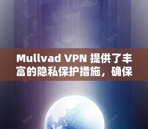 Mullvad VPN 提供了丰富的隐私保护措施,确保用户在使用 VPN 时能够保护个人信息和敏感数据的安全。以下是对 Mullvad VPN 隐私保护的详细分析 Mullvad VPN 提供了丰富的隐私保护措施,确保用户在使用 VPN 时能够保护个人信息和敏感数据的安全。以下是对 Mullvad VPN 隐私保护的详细分析